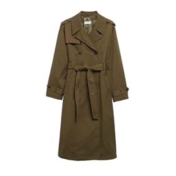 (New) Mango Cotton Classic Trench Coat - Size XS - Picture 3 of 8